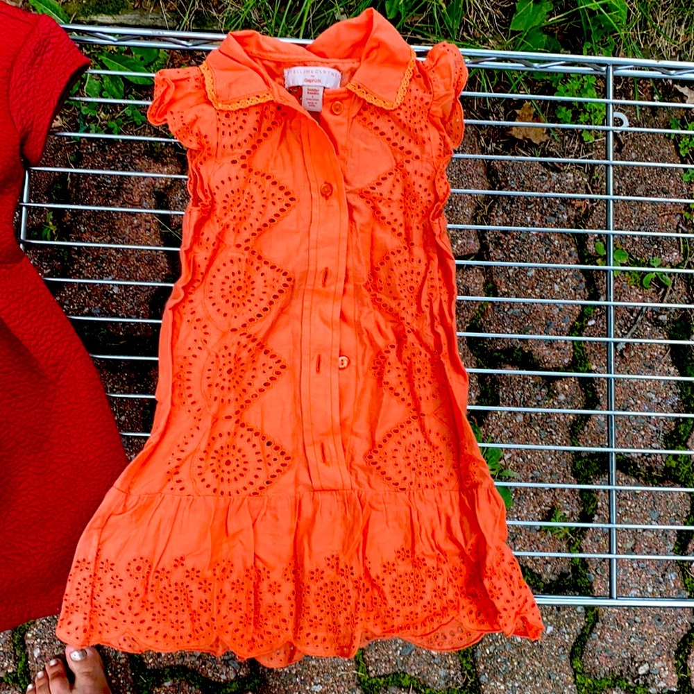 Stella McCartney for gapkids orange eyelet dress